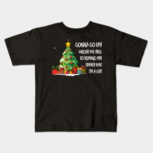 Christmas Girl  Funny Shirt Gonna Lay Under The Tree Personalized Gift Kids T-Shirt